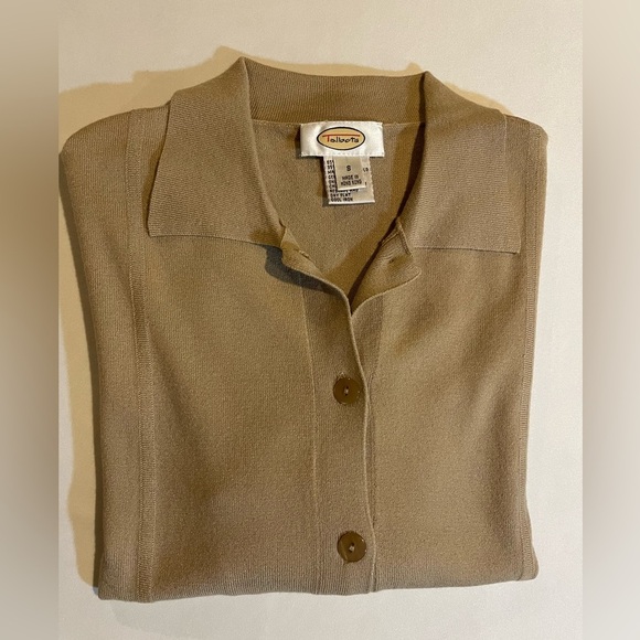 Talbots Tan Button-Up Cardigan - Picture 15 of 15